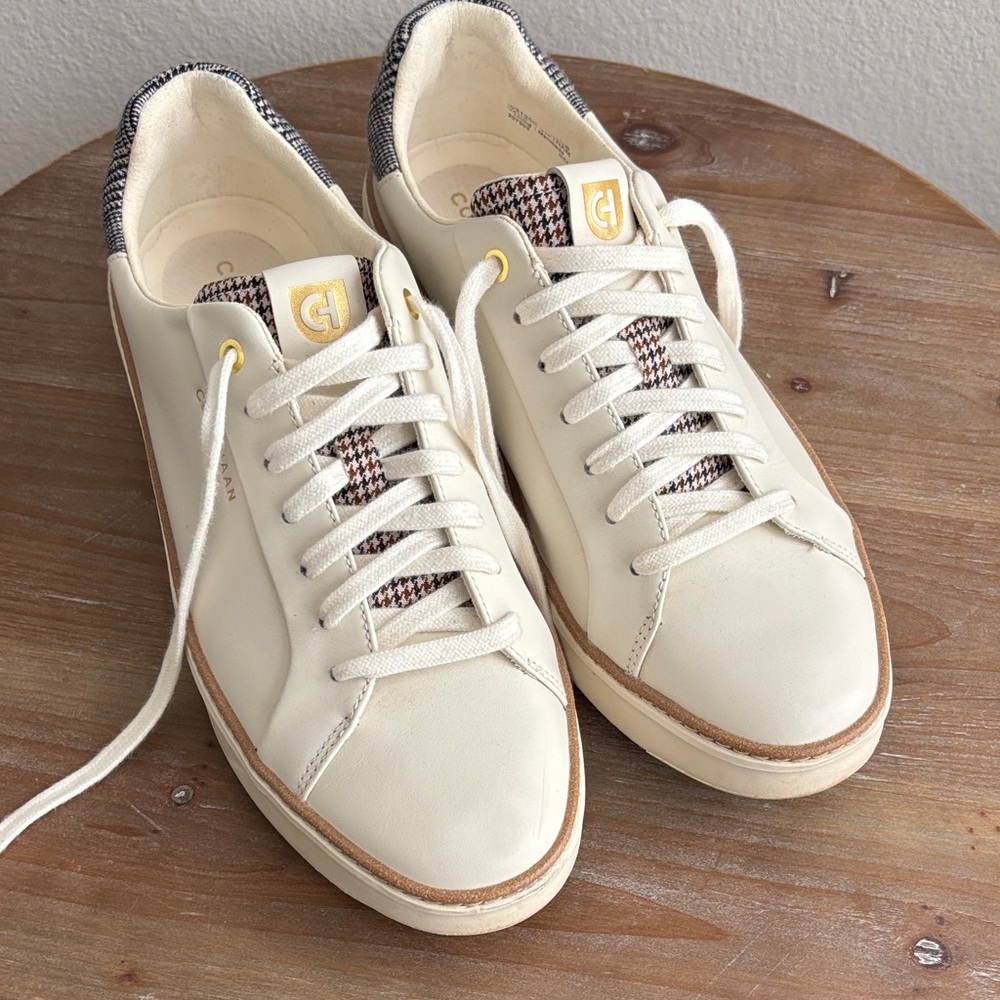 Cole Haan Cream and Tan Sneakers